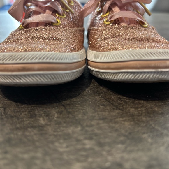 Kate Spade Keds Pink Glitter Kids Sneakers - Picture 4 of 5